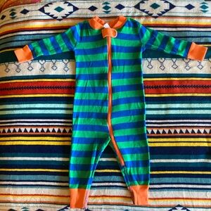 Hanna Andersson — Footless zippered pajama onesie — 100% organic cotton — 6-12M